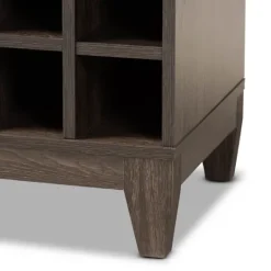 Kirkland's Home Kitredge Dark Wine Cabinet- Cabinets & Sideboards