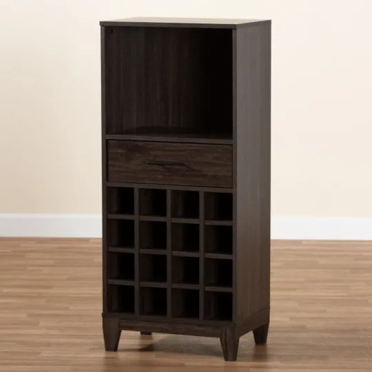 Kirkland's Home Kitredge Dark Wine Cabinet- Cabinets & Sideboards