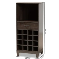 Kirkland's Home Kitredge Dark Wine Cabinet- Cabinets & Sideboards