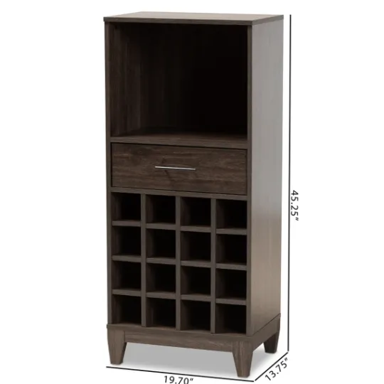 Kirkland's Home Kitredge Dark Wine Cabinet- Cabinets & Sideboards