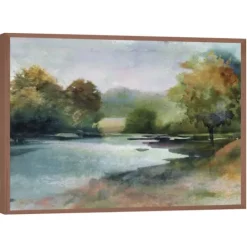 Kirkland's Home Lacu Ii Framed Canvas Art Print- Canvas Art