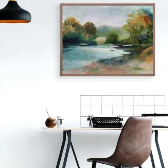 Kirkland's Home Lacu Ii Framed Canvas Art Print- Canvas Art