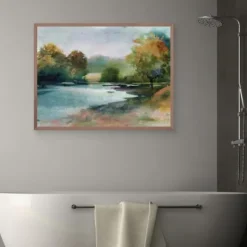 Kirkland's Home Lacu Ii Framed Canvas Art Print- Canvas Art