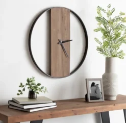 Kirkland's Home Ladd Natural Wood Wall Clock- Clocks
