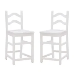 Kirkland's Home Ladder Back Counter Stools, Set Of 2- Bar Stools & Counter Height Stools
