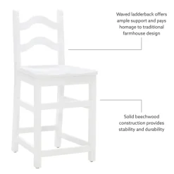 Kirkland's Home Ladder Back Counter Stools, Set Of 2- Bar Stools & Counter Height Stools