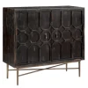 Kirkland's Home Laini Distressed Modern Carved Cabinet- Cabinets & Sideboards