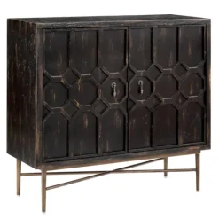 Kirkland's Home Laini Distressed Modern Carved Cabinet- Cabinets & Sideboards