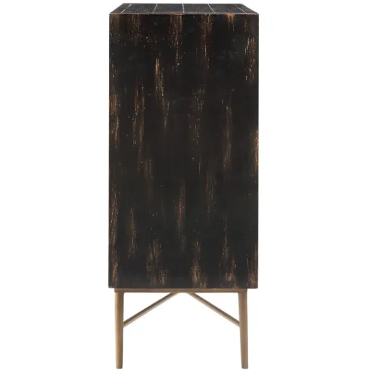 Kirkland's Home Laini Distressed Modern Carved Cabinet- Cabinets & Sideboards