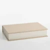Kirkland's Home Large Beige Linen Book Box- Baskets & Boxes