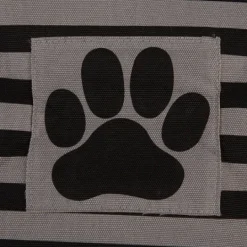 Kirkland's Home Large Black Paw Patch Stripe Round Pet Basket- Baskets & Boxes
