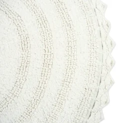 Kirkland's Home Large Crochet Round Bath Mat- Bathroom Rugs