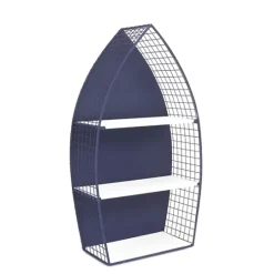 Kirkland's Home Large Navy And White Rowboat Bookshelf, 30 In.- Shelves