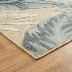 Kirkland's Home Large Print Tropical Leaf Outdoor Area Rug, 5X7- Outdoor Rugs