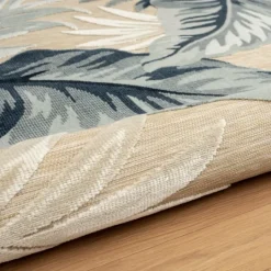 Kirkland's Home Large Print Tropical Leaf Outdoor Area Rug, 5X7- Outdoor Rugs