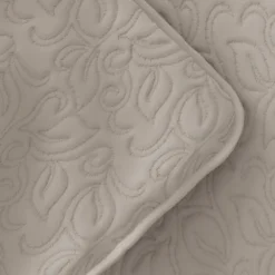 Kirkland's Home Latte Floral Stitch 2-Pc. Twin Quilt Set- Quilts