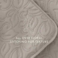 Kirkland's Home Latte Floral Stitch 2-Pc. Twin Quilt Set- Quilts