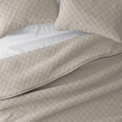Kirkland's Home Latte Stitched Diamond 2-Pc. Twin Quilt Set- Quilts