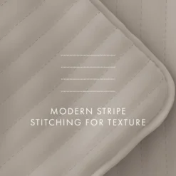 Kirkland's Home Latte Stitched Stripes 2-Pc. Twin Quilt Set- Quilts
