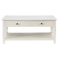 Kirkland's Home Lattice Raised Top Storage Coffee Table- Coffee Tables