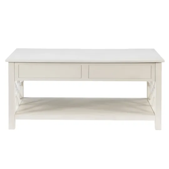Kirkland's Home Lattice Raised Top Storage Coffee Table- Coffee Tables