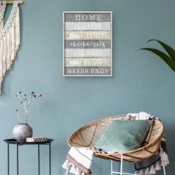 Kirkland's Home Laughter Never Ends Framed Canvas Art Print- Wall Quotes & Signs