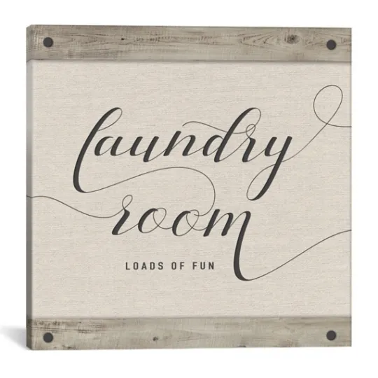 Kirkland's Home Laundry Room Loads Of Fun Canvas Art Print- Wall Quotes & Signs
