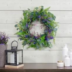 Kirkland's Home Lavender And Catnip Wild Floral Wreath- Wreaths