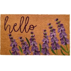 Kirkland's Home Lavender Hello Doormat- Doormats