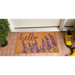 Kirkland's Home Lavender Hello Doormat- Doormats