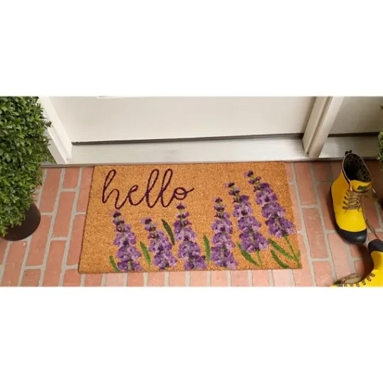 Kirkland's Home Lavender Hello Doormat- Doormats