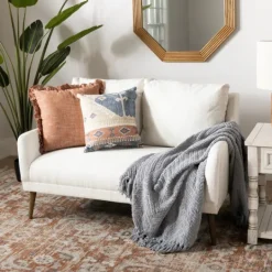 Kirkland's Home Layla Vanilla Speckle Loveseat- Sofas & Loveseats