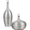 Kirkland's Home Leaf Ribbed Gatsby Bottle Vases, Set Of 2- Vases
