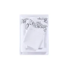 Kirkland's Home Leafy Vine Hem Microfiber 4-Pc. Queen Sheet Set- Bed Sheets