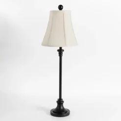 Kirkland's Home Leah Black Candlestick Buffet Lamp- Buffet Lamps