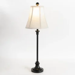Kirkland's Home Leah Black Candlestick Buffet Lamp- Buffet Lamps