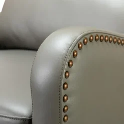 Kirkland's Home Leather Nailhead Traditional Recliner- Accent Chairs