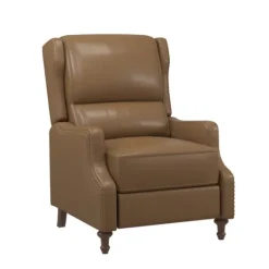 Kirkland's Home Leather Nailhead Trim Classic Recliner- Accent Chairs