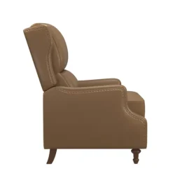 Kirkland's Home Leather Nailhead Trim Classic Recliner- Accent Chairs