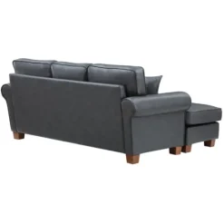 Kirkland's Home Leather Rolled Arm Sectional- Sofas & Loveseats
