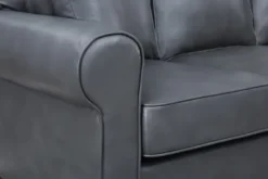 Kirkland's Home Leather Rolled Arm Sectional- Sofas & Loveseats