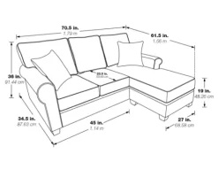 Kirkland's Home Leather Rolled Arm Sectional- Sofas & Loveseats