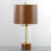 Kirkland's Home Leather Watson Table Lamp- Table Lamps