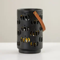 Kirkland's Home Led Pumpkin Cut-Outs Lantern, 7.8 In.- Lanterns