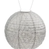 Kirkland's Home Led Round Light Taupe Outdoor Hanging Lantern- Outdoor Lighting