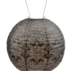 Kirkland's Home Led Round Taupe Outdoor Hanging Lantern- Outdoor Lighting
