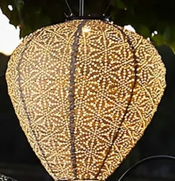 Kirkland's Home Led Taupe Balloon Outdoor Hanging Lantern- Outdoor Lighting