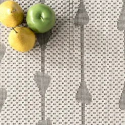 Kirkland's Home Lela Gray Raindrop Cascade Outdoor Rug, 5X8- Outdoor Rugs