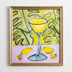 Kirkland's Home Lemon Twist Framed Art Print- Framed Art