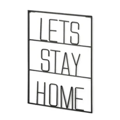 Kirkland's Home Let'S Stay Home Metal Wall Plaque- Wall Quotes & Signs